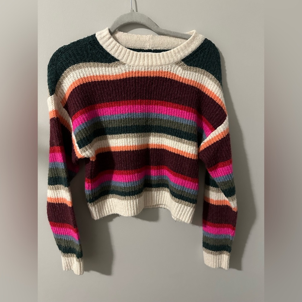 Striped Crewneck Women’s Sweater in Multicolor